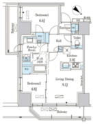 パークアクシス赤羽南 1208 間取り図