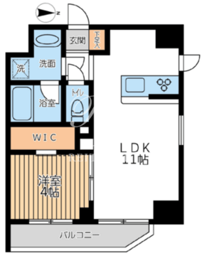 アジールコート西馬込2 207 間取り図