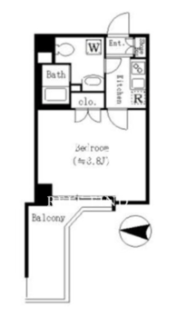 アーバネックス清澄白河 304 間取り図