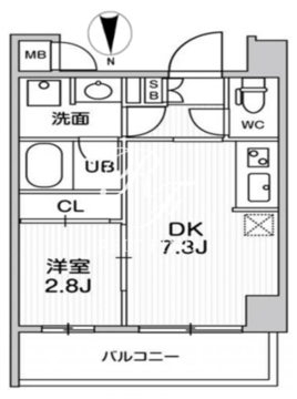 オルタナ住吉 401 間取り図