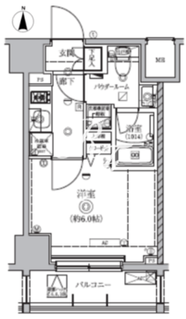 クオリタス南大井 307 間取り図