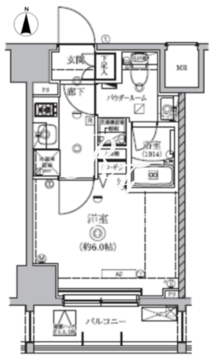 クオリタス南大井 607 間取り図