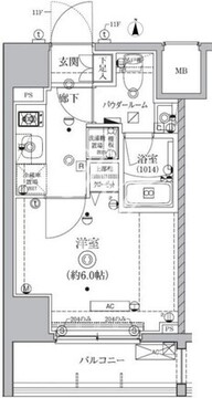 クオリタス南大井 605 間取り図