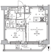 クオリタス南大井 1201 間取り図