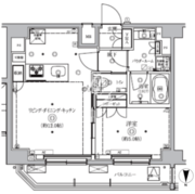 クオリタス南大井 1202 間取り図