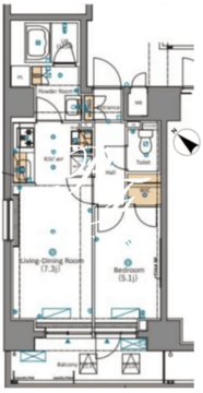 ハイズ浅草 203 間取り図