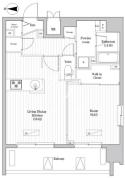 大森海岸レジデンス 1102 間取り図