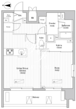 大森海岸レジデンス 1202 間取り図