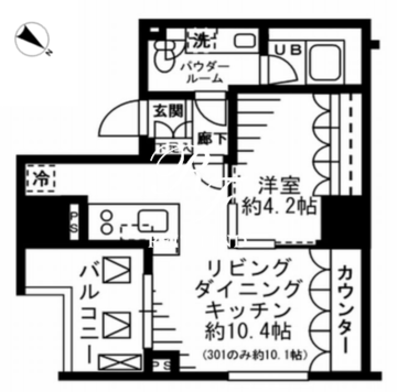 レジディア勝どき 1101 間取り図