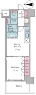 ブラウ住吉 404 間取り図