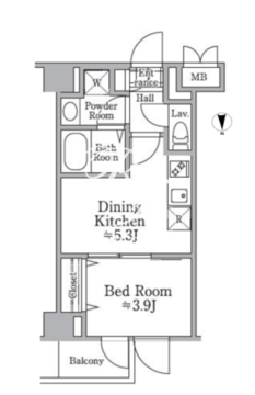 レジディア西小山 105 間取り図