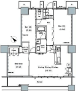 ザ東京タワーズミッドタワー 403 間取り図