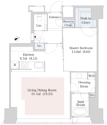セントラルパークタワー・ラ・トゥール新宿 2713 間取り図