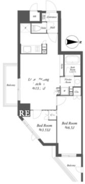 アイフラット文京本駒込 601 間取り図