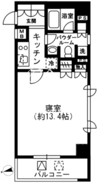 レジディア四谷三丁目 706 間取り図