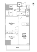 リバーレ浅草ウエスト 402 間取り図