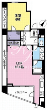 プロスペクト渋谷道玄坂 1401 間取り図