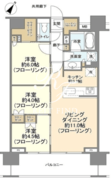 クレヴィア新宿若松町 813 間取り図