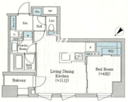 バウスフラッツ日本橋浜町 901 間取り図