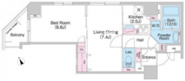 コンフォリア銀座イースト弐番館 1005 間取り図