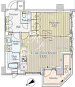 パークアクシスプレミア表参道 303 間取り図