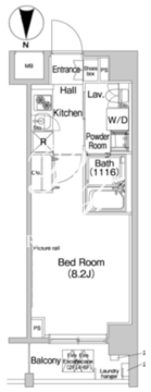 プラウドフラット森下3 602 間取り図