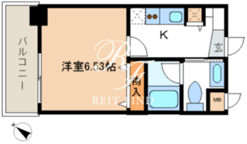 レジディア新川 406 間取り図