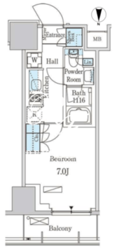 パークアクシス池袋 806 間取り図