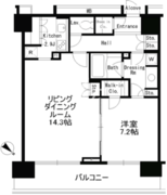 パークアクシス日本橋ステージ 1107 間取り図