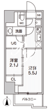 シーフォルム亀戸 1401 間取り図