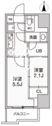 ドゥーエ亀戸3 503 間取り図