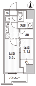 シーフォルム亀戸 1103 間取り図