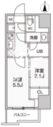 ドゥーエ亀戸3 1203 間取り図