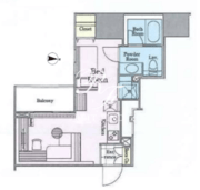 ロイジェントパークス四ツ谷 1103 間取り図