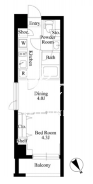 グランパセオ新大塚 301 間取り図