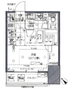 ピアース赤坂 605 間取り図