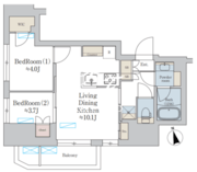 ディームス上野 503 間取り図
