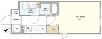 ウェルスクエアイズム武蔵小山2 205 間取り図