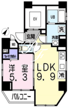 サンマルティーノ東麻布 401 間取り図