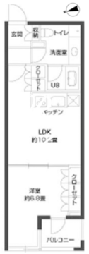 パークキューブ銀座イースト 803 間取り図