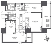 リーブルグラント西新宿 W-1108 間取り図