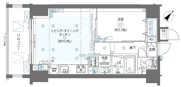 ズーム日本橋浜町 902 間取り図