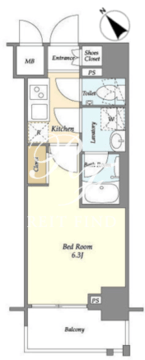 ディームス品川南 403 間取り図