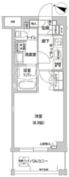 フレアージュ白金台 108 間取り図