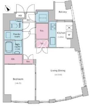 レジディアタワー乃木坂 1503 間取り図