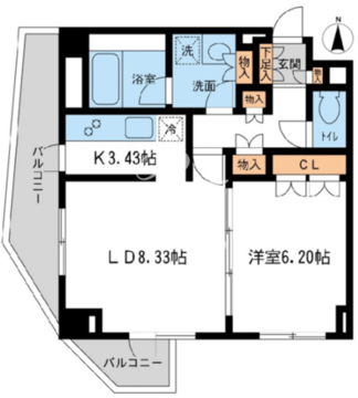 レジデンス白金コローレ 309 間取り図