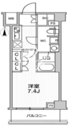 ジェノヴィア本所吾妻橋2スカイガーデン 206 間取り図
