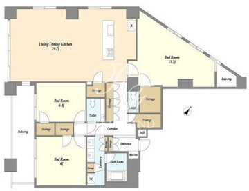 ラサンテ池田山 1801 間取り図