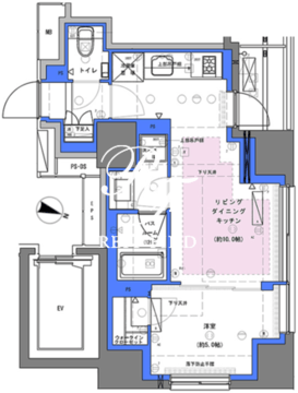 ディームス大手町ノース 606 間取り図