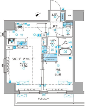 ジェノヴィア浅草3グリーンヴェール 309 間取り図